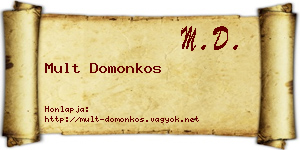 Mult Domonkos névjegykártya